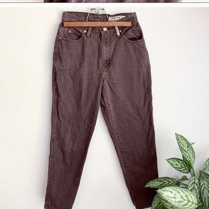 Vintage High Waist Relaxed Fit Mom Jeans Brown